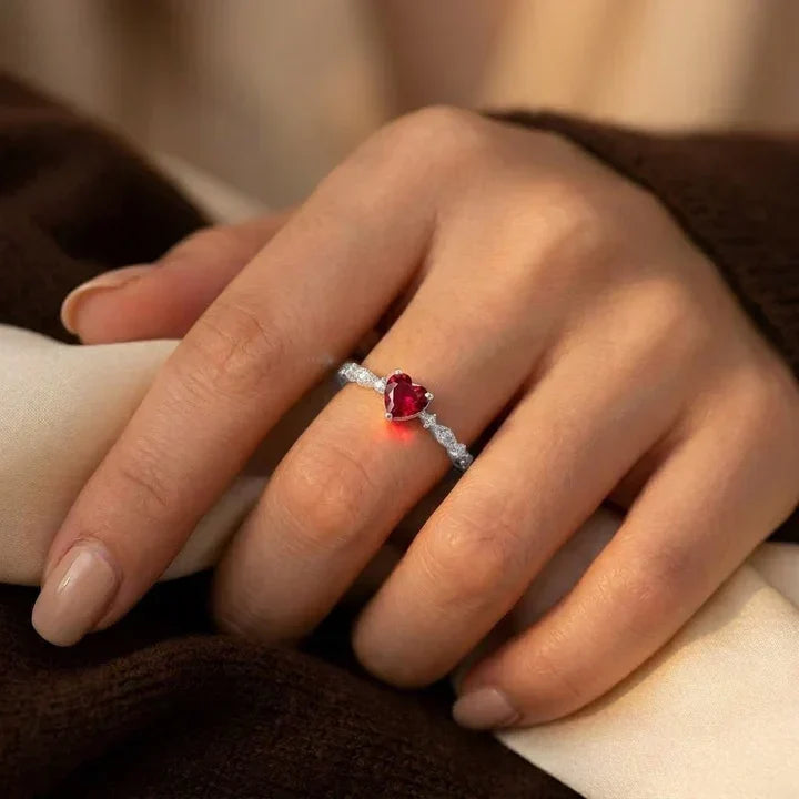 Gold Ruby Heart Ring by Rose & Oliver - product image 4