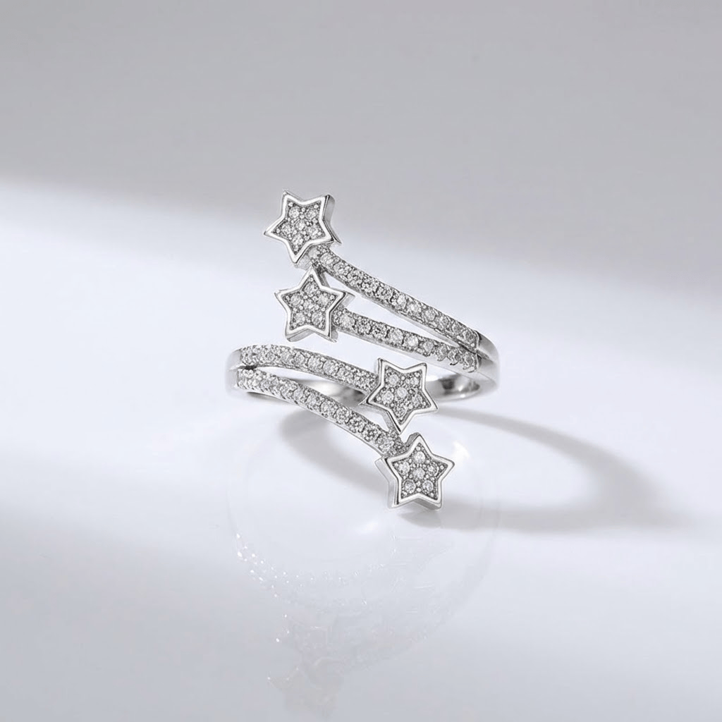 Silver Star Zirconia Wrap - (Adjustable) by Rose & Oliver - product image 1