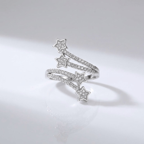 Silver Star Zirconia Wrap - (Adjustable) by Rose & Oliver - product image 1