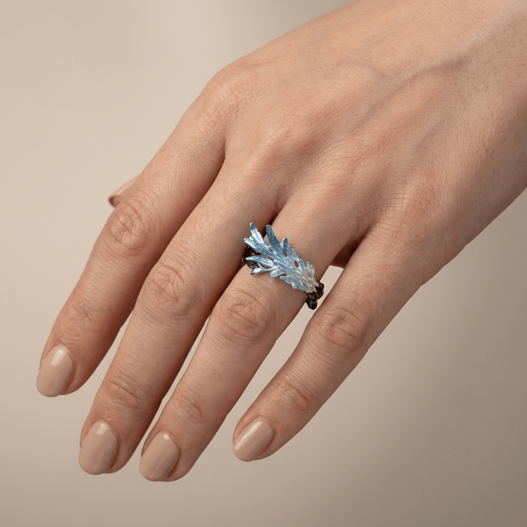 Blue Crystal Whisper Ring - (Adjustable) by Rose & Oliver - product image 2