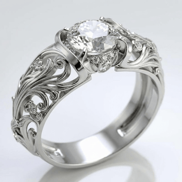 Silver Vintage Elegance Ring by Rose & Oliver - product image 1