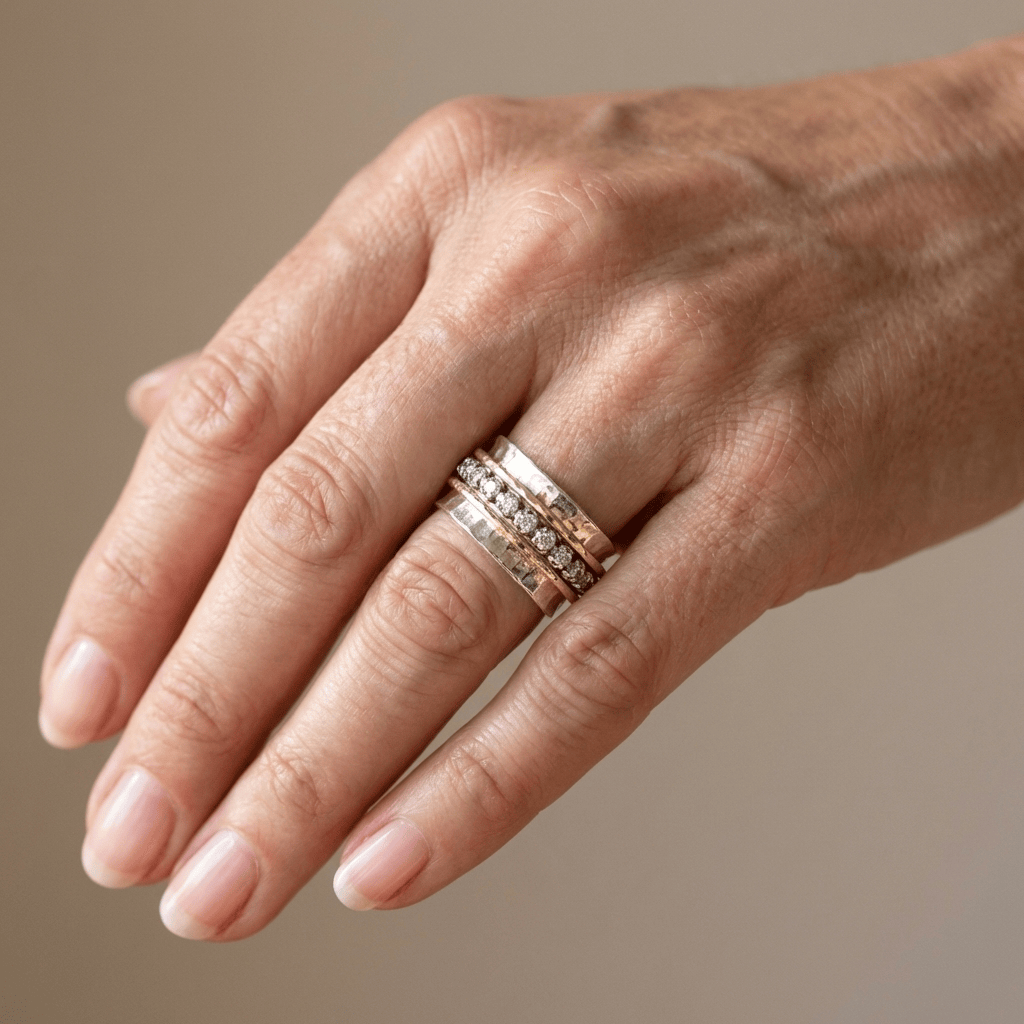 Zirconia Serenity Spin Ring by Rose & Oliver - product image 2