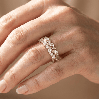 Gold Marquise Zirconia Cascade Ring by Rose & Oliver - product image 2