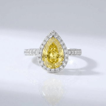 Yellow Pear Diamond Halo Ring by Rose & Oliver - product image 1