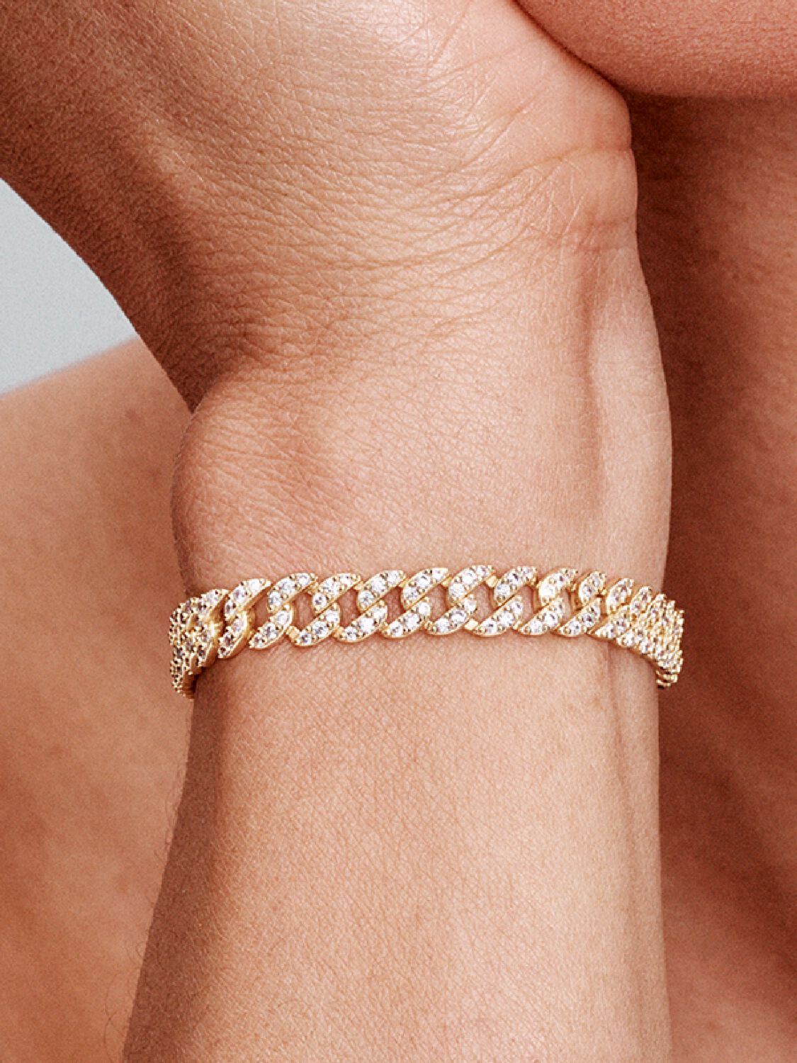 Pave Cuban Bracelet | Gold by Rose & Oliver - product image 6