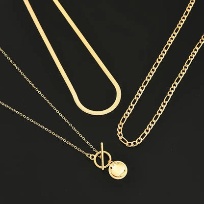 Savira Textured Coin Layered Necklace | Gold by Rose & Oliver - product image 3