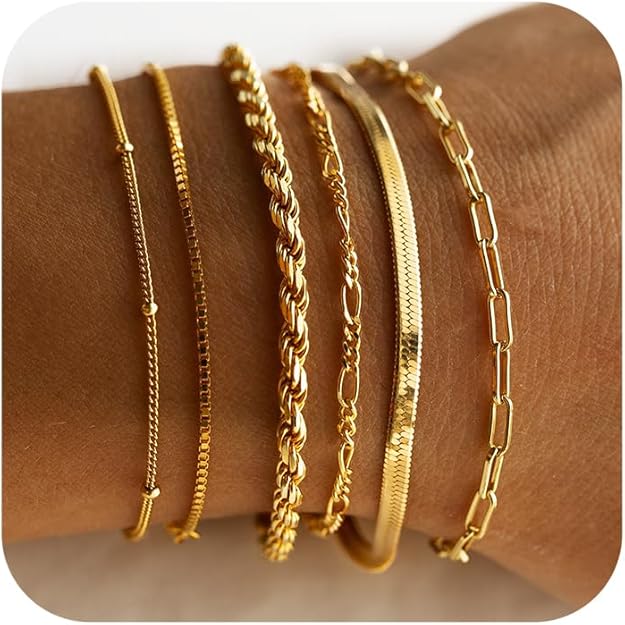 Vernetta™ | Gold Bracelet Set by Rose & Oliver - product image 1