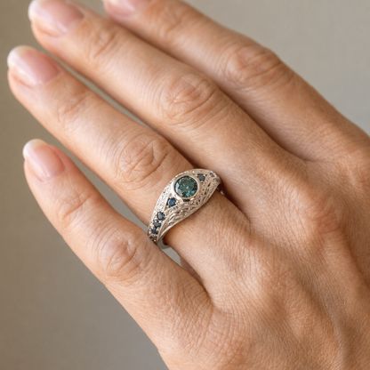 Gold Opal Sapphire Vintage Ring by Rose & Oliver - product image 2