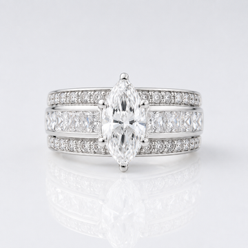 Marquise Crystal Wide Band Ring by Rose & Oliver - product image 1