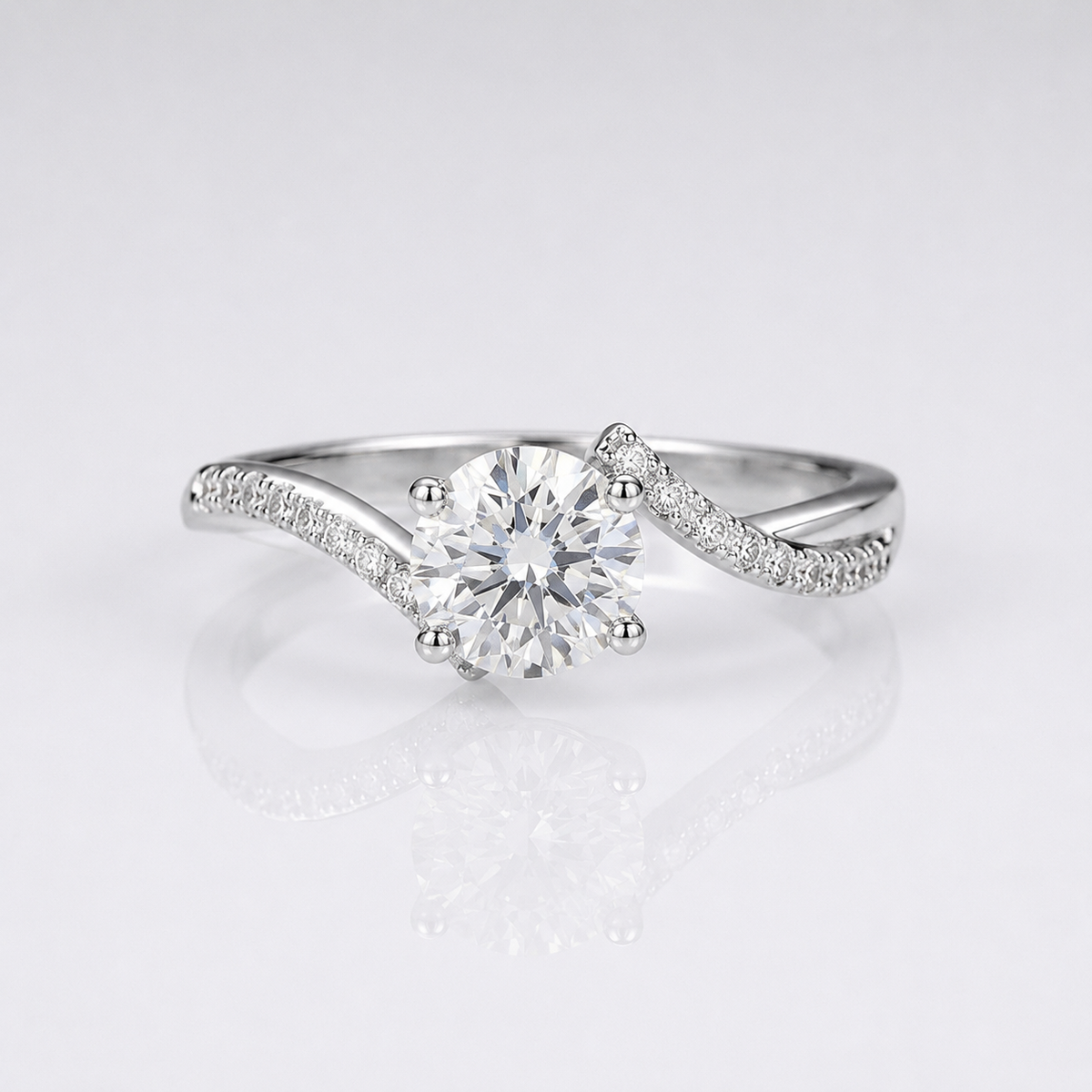 Round Zirconia Silver Infinity Ring by Rose & Oliver - product image 1