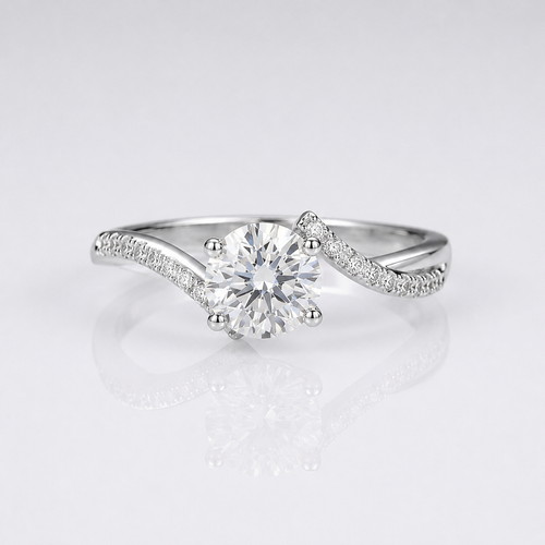 Round Zirconia Silver Infinity Ring by Rose & Oliver - product image 1