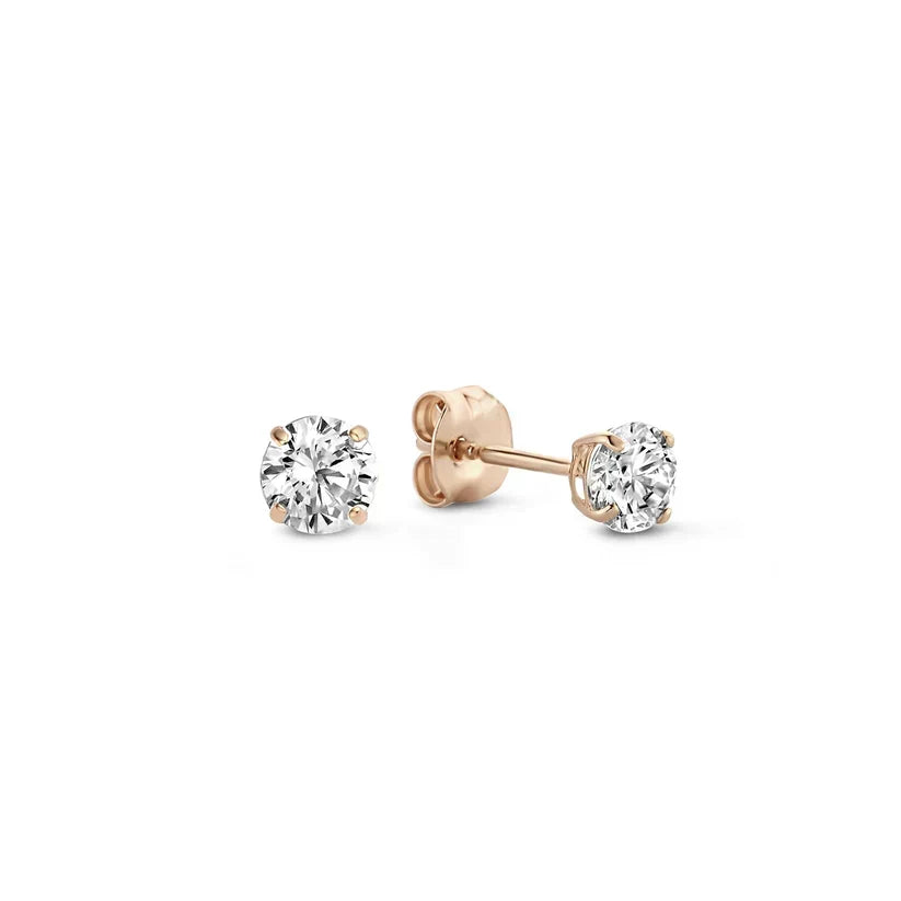 Larmes™ | Gold Stone Stud Earrings by Rose & Oliver - product image 3