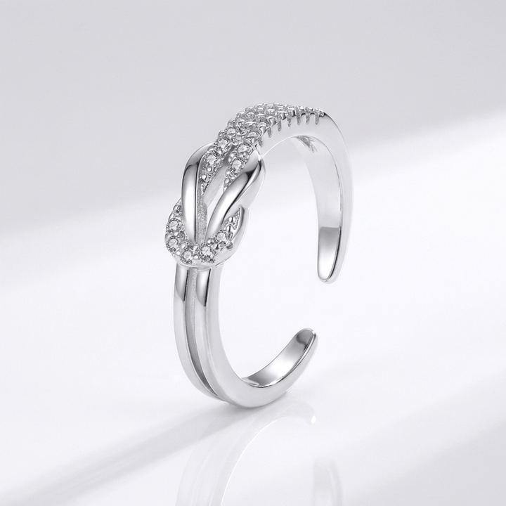 Silver Zirconia Wrap Ring - (Adjustable) by Rose & Oliver - product image 1