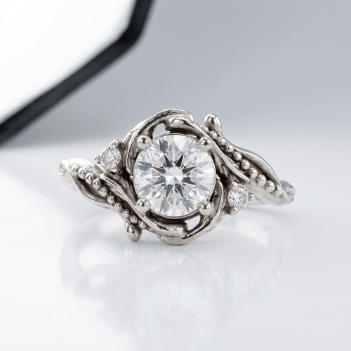 Silver Diamond Ornate Vintage Ring by Rose & Oliver - product image 1