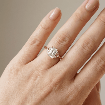 Silver Baguette Diamond Ring by Rose & Oliver - product image 2